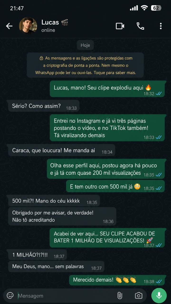 Relato de aluno no WhatsApp 3